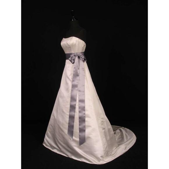 Pewter Grey Double Faced Satin Ribbon Sash Belt for Dress 2 3/4\